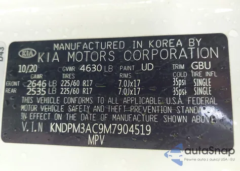 2021 Kia Sportage Lx from USA, damaged, VIN KNDPM3AC9M7904519